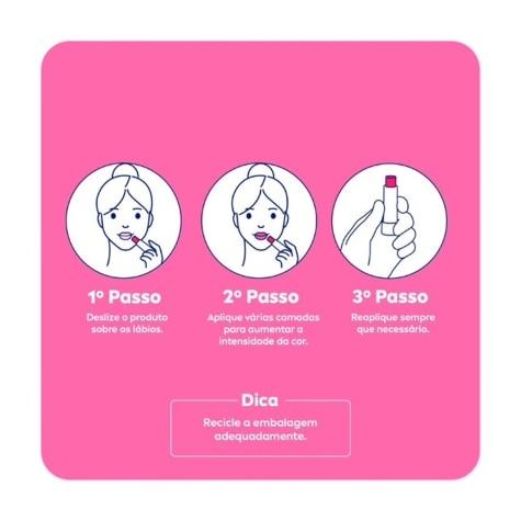 Hidratante Labial Nivea Hidra Color 2 em 1 Rosa Pink 4,8g - Imagem 5