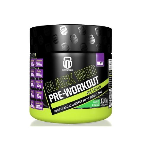 Pré-Treino Wod Nutrition Black Wod Sabor Limão 120g - Imagem 1