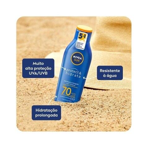 Protetor Solar Facial e Corporal Nivea Sun Protect & Hidrata FPS70 200ml - Imagem 4