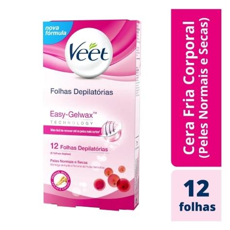 Folhas para Depilação Corporal Veet Pele Normal e Seca 12 Unidades - Imagem 1