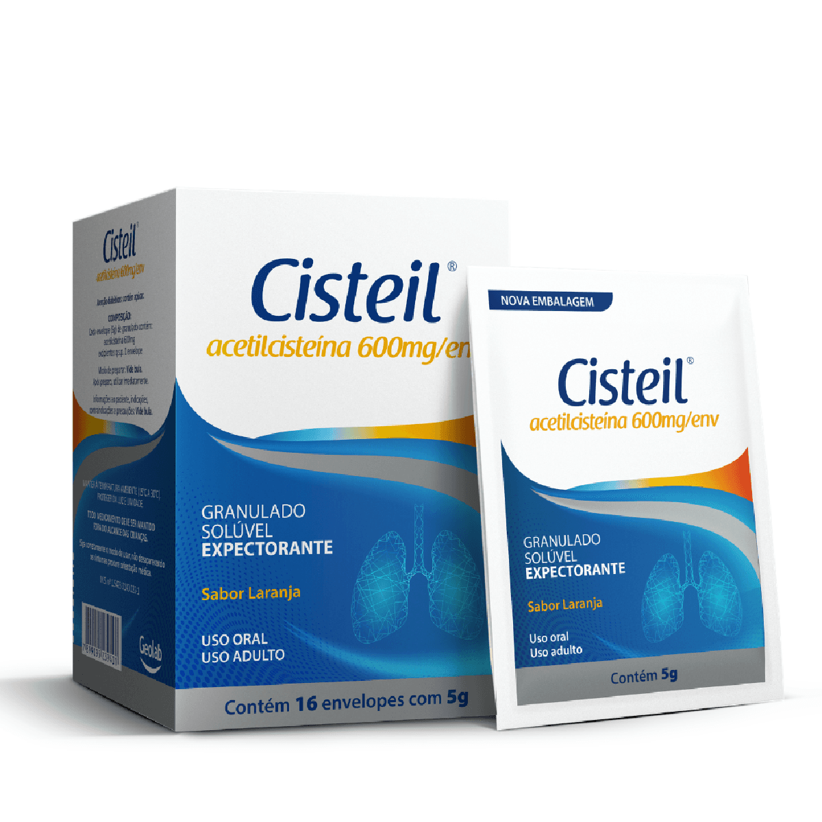 Cisteil 600mg 16 Envelopes 5g - Imagem 1