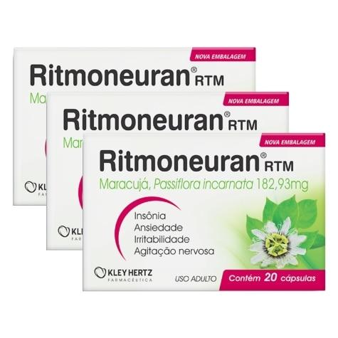 Kit 3 Unidades Ritmoneuran RTM 182,93mg 20 Cápsulas - Imagem 1