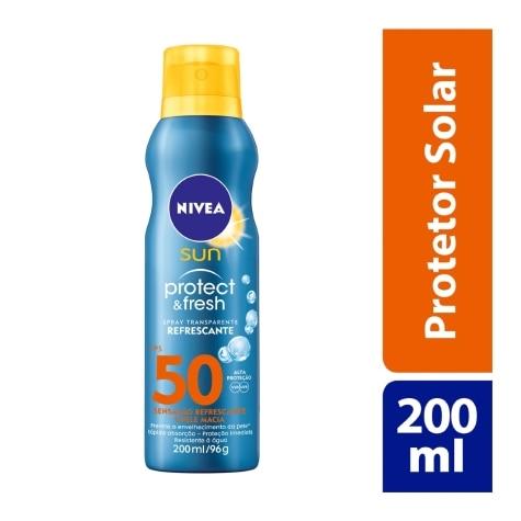 Protetor Solar Corporal Nivea Sun Protect & Fresh FPS50 Spray Incolor 200ml - Imagem 2