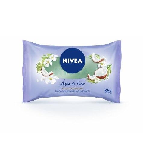 Sabonete de Glicerina Barra Nivea Água de Coco & Óleos Essenciais 85g - Imagem 1