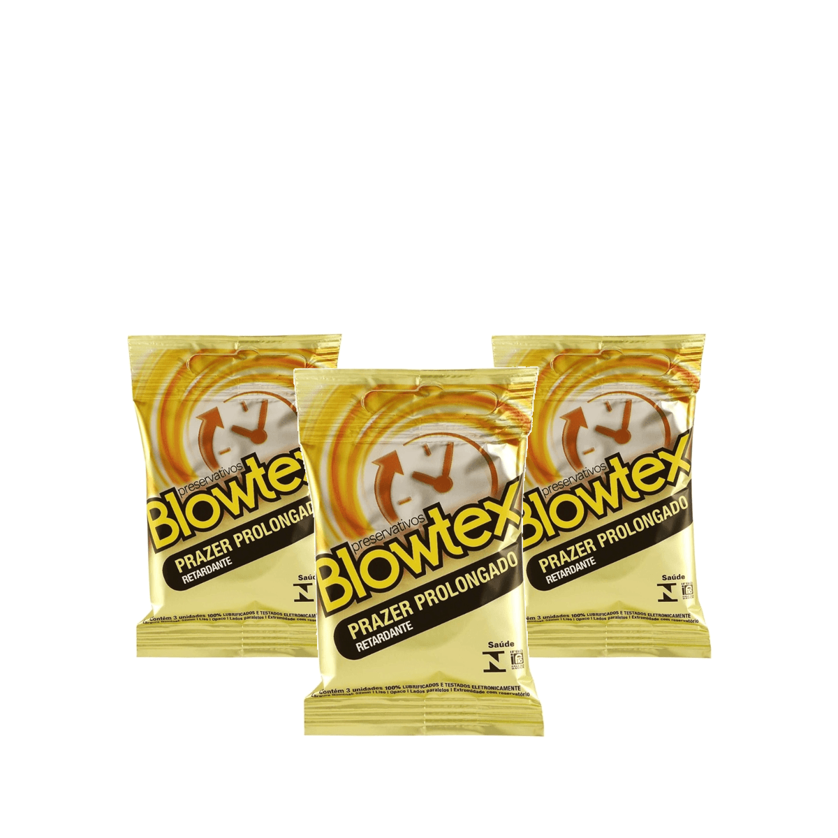 3 Unidades de Preservativo Blowtex Prazer Prolongado Efeito Retardante 3 Unidades - Imagem 1