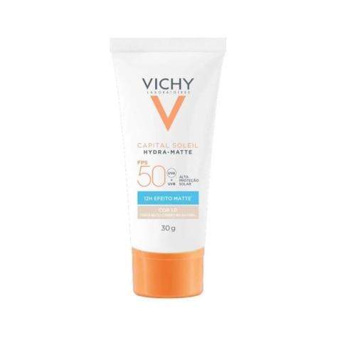 Protetor Solar Facial Vichy Capital Soleil Hydra-Matte FPS 50 Cor 1.0 30g - Imagem 1