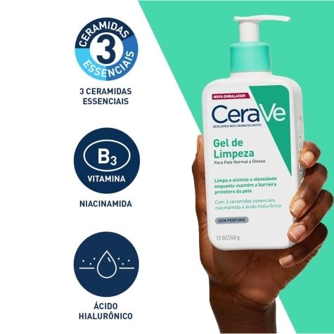 Gel de Limpeza Cerave Sem Perfume Facial 340g - Imagem 3