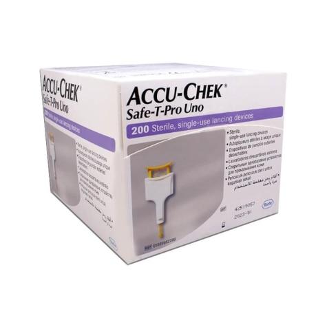 Lancetas Accu-Chek Safe-T-Pro Uno 200 Unidades - Imagem 1