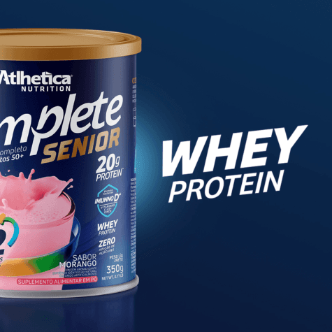 Suplemento Alimentar Atlhetica Nutrition Complete Senior 50+ Sabor Morango 350g - Imagem 5