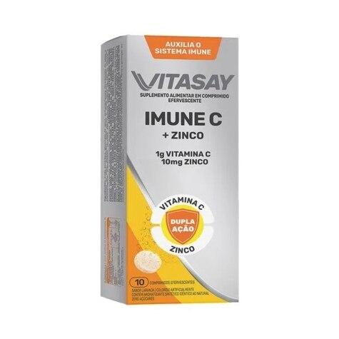 Vitasay Imune C Sabor Laranja 10 Comprimidos Efervescentes - Imagem 1
