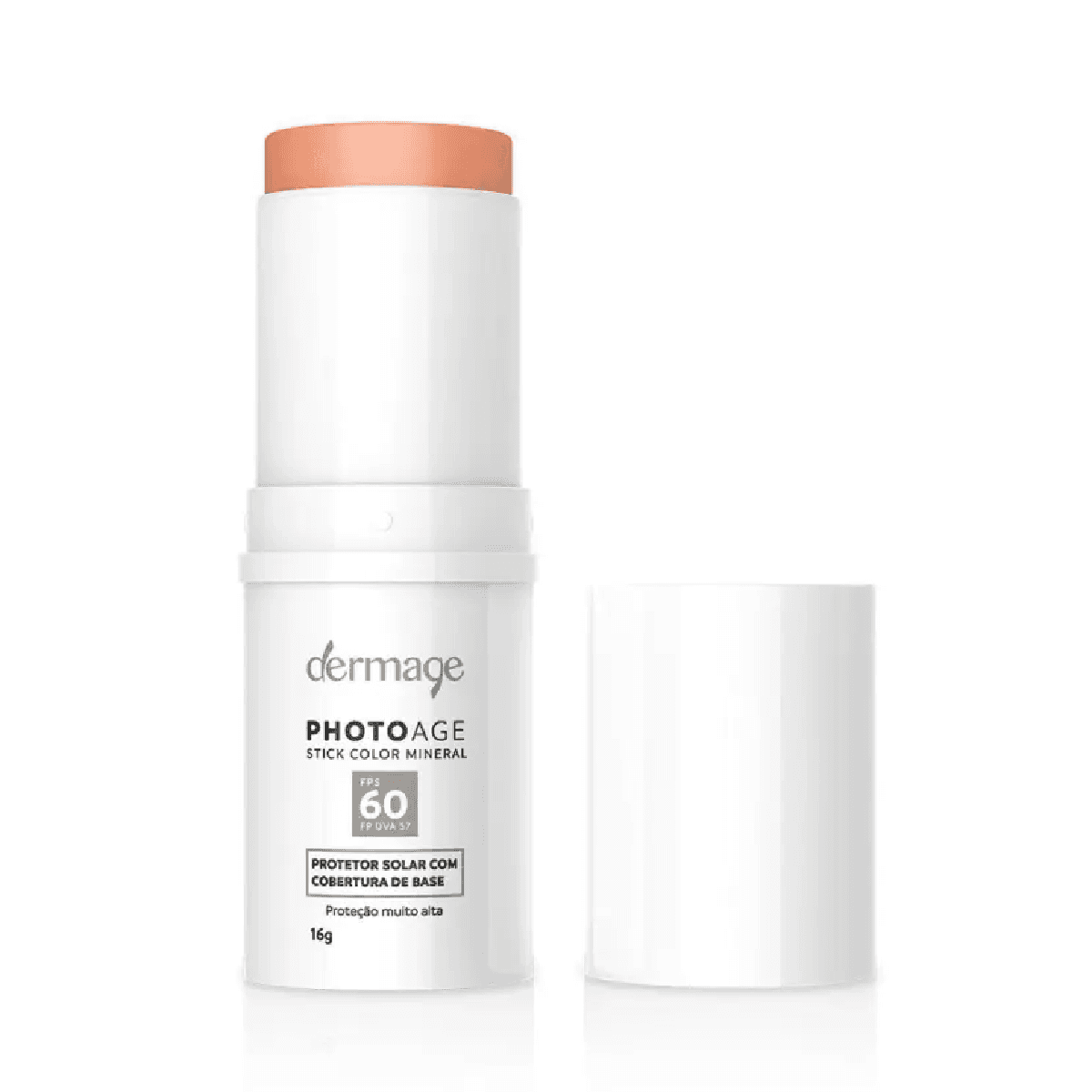 Protetor Solar Facial em Bastão Dermage Photoage Color Mineral FPS60 Nude 16g - Imagem 1
