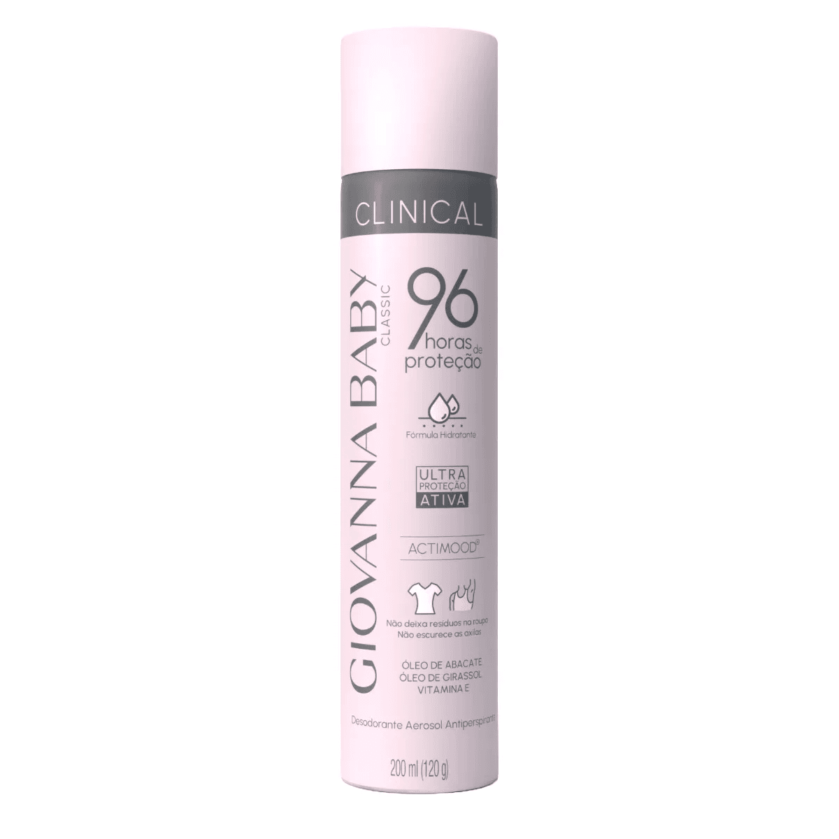 Desodorante Aerossol Giovanna Baby Clinical Classic 96h 200ml - Imagem 1