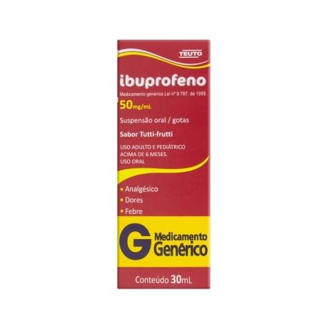 Ibuprofeno 50mg Suspensão Oral 30ml Teuto Genérico - Imagem 1