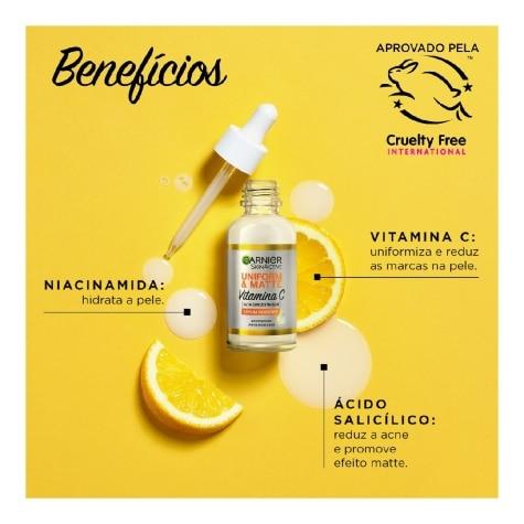 Sérum Garnier SkinActive Uniform & Matte Vitamina C Facial 15ml - Imagem 4