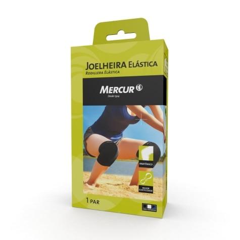 Joelheira Elástica Mercur Preta M 1 Par - Imagem 1