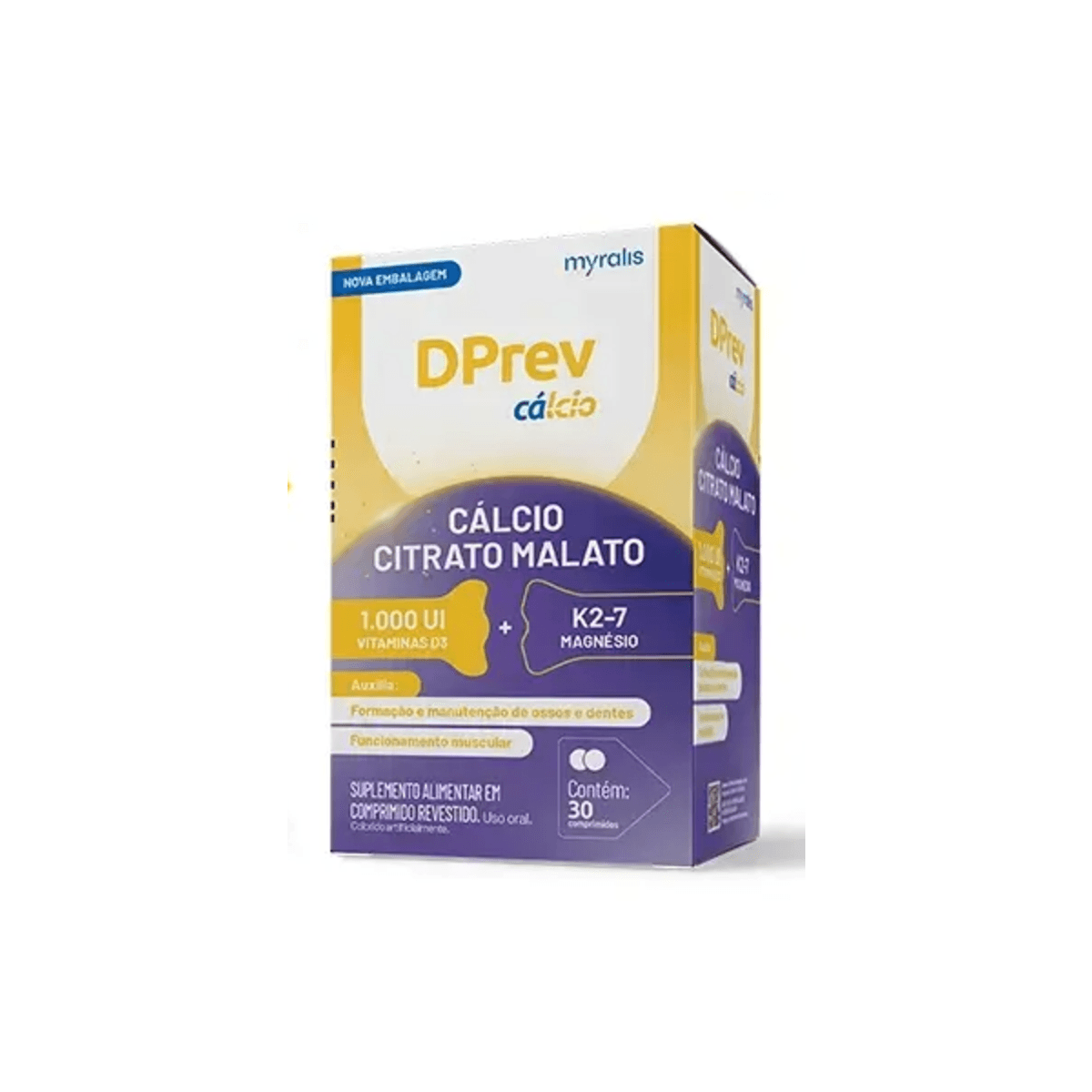 DPrev Cálcio 1.000UI 30 Comprimidos Revestidos - Imagem 1