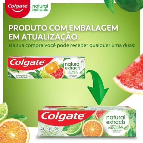 Creme Dental Colgate Natural Extracts Citrus e Eucalipto 90g - Imagem 2