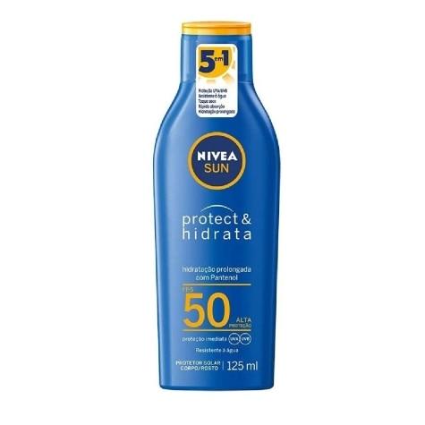 Protetor Solar Facial e Corporal Nivea Sun Protect & Hidrata FPS50 125ml - Imagem 1