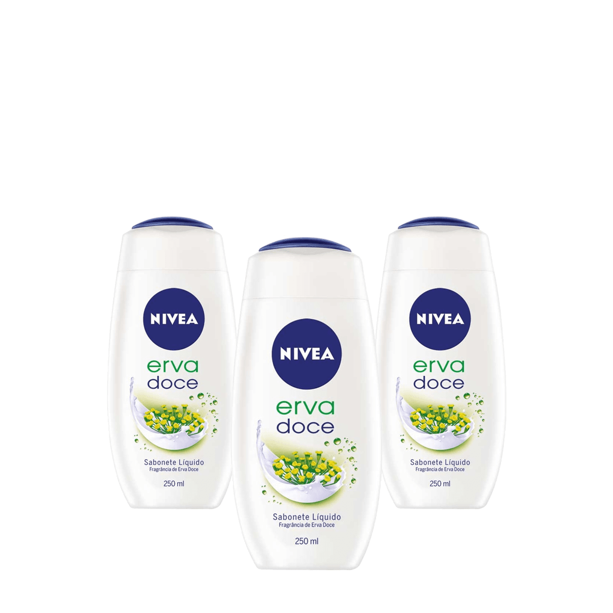 Kit 3 Unidades Sabonete Líquido Nivea Erva-Doce 250ml - Imagem 1