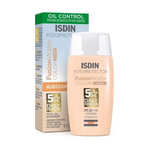 Fotoprotetor Facial Isdin Fusion Water FPS50 Cor Clara 50ml - Imagem 1