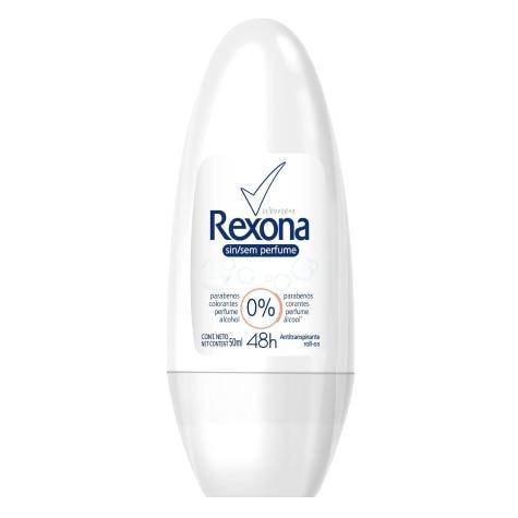 Desodorante Roll-on Rexona Women Sem Perfume 48h 50ml - Imagem 1