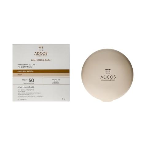 Protetor Solar Facia Adcos Cobertura Natural FPS50 Pó Compacto Cor Peach 11g - Imagem 1
