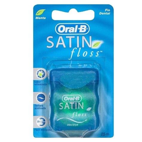 Fio Dental Oral-B Satin Floss Menta 25m - Imagem 1