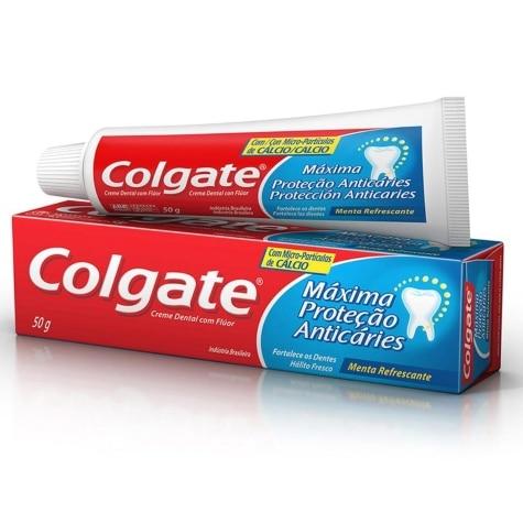 Creme Dental Colgate Máxima Proteção Anticáries Menta Refrescante 50g - Imagem 1