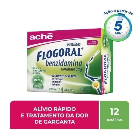 Flogoral Menta 3mg 12 Pastilhas - Imagem 2