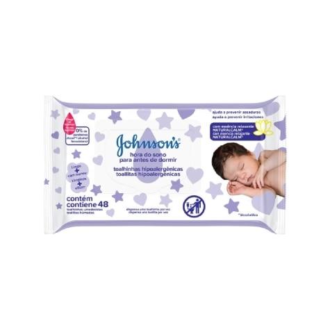 Lenços Umedecidos Johnson's & Johnson's Baby Hora do Sono Sem Álcool 48 Unidades - Imagem 1