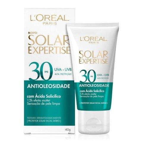 Protetor Solar Facial L'Oréal Expertise Antioleosidade FPS30 Incolor 40g - Imagem 1