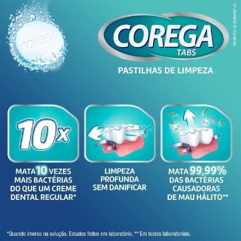 Limpador de Dentadura Corega Tabs 30 Pastilhas Efervescentes - Imagem 4