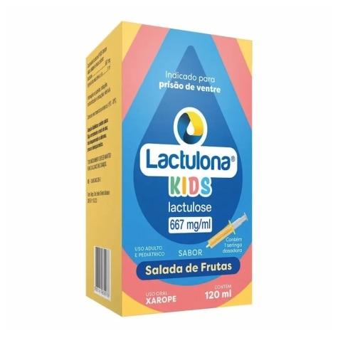 Lactulona Kids 667mg/ml Xarope Sabor Salada de Frutas 120ml + Seringa Dosadora - Imagem 1
