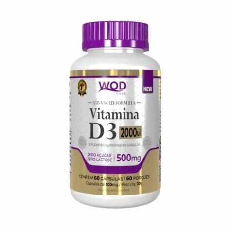 Vitamina D3 2000UI Wod Nutrition 60 Cápsulas - Imagem 1