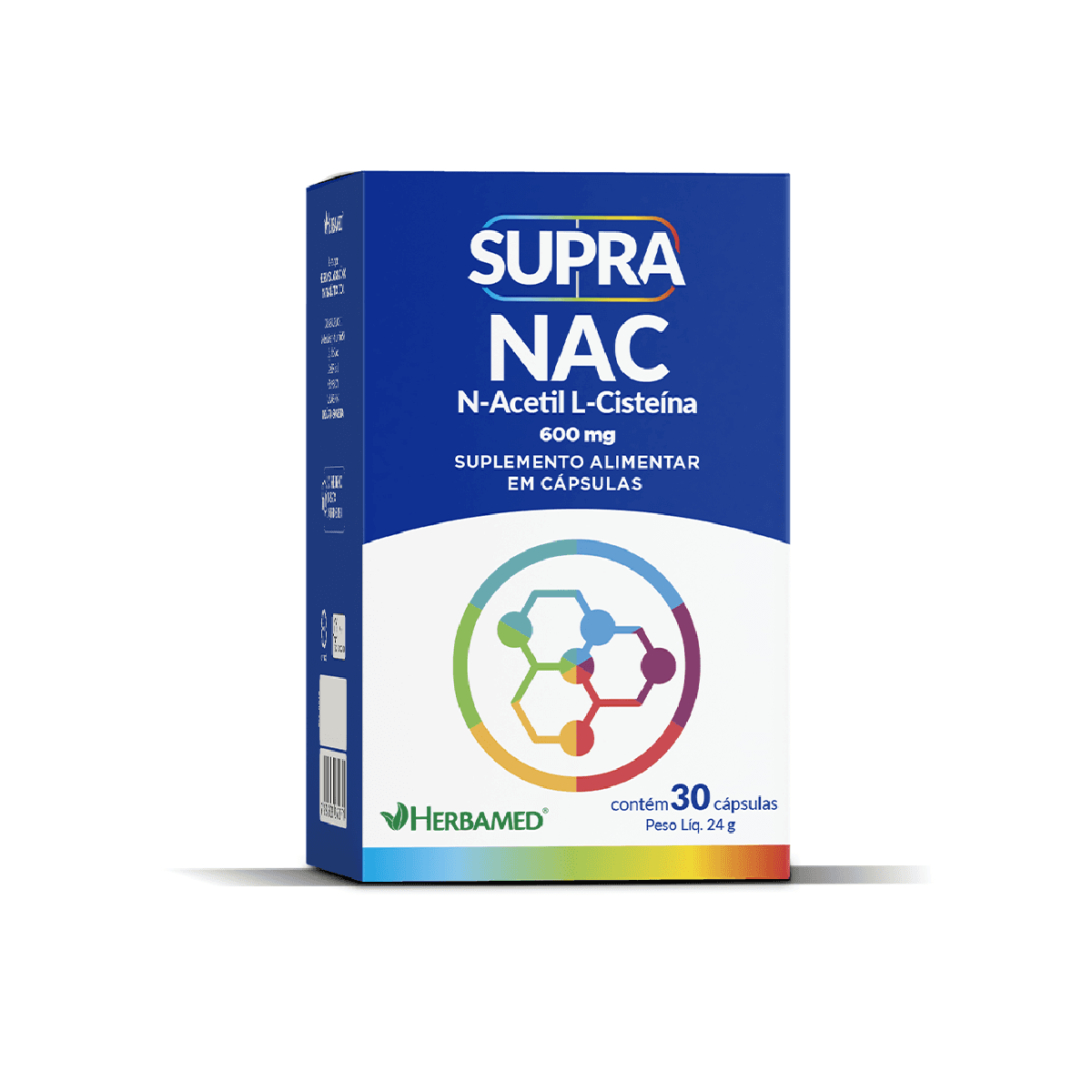 Super NAC Acetilcisteína HCL 600mg 30 Cápsulas - Imagem 1