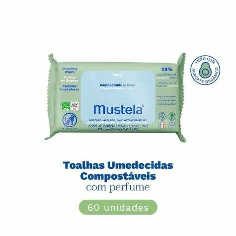 Lenço Umedecido Mustela Todo tipo de Pele Com Perfume 60 Unidades - Imagem 3