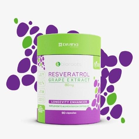 Resveratrol Grape Extract Bioroots 80mg 60 Cápsulas - Imagem 3