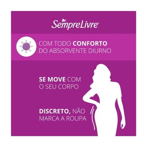 Absorvente Noturno Suave com Abas Sempre Livre 8 Unidades - Imagem 4