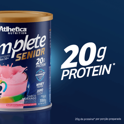 Suplemento Alimentar Atlhetica Nutrition Complete Senior 50+ Sabor Morango 350g - Imagem 2