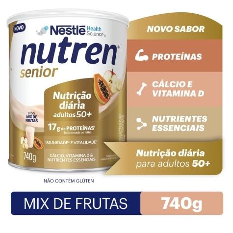 Complemento Alimentar Nutren Senior Sabor Mix de Frutas 740g - Imagem 1