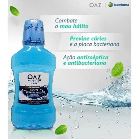 Enxaguante Bucal OAZ Fresh Care Menta Refrescante Sem Álcool 250ml - Imagem 2
