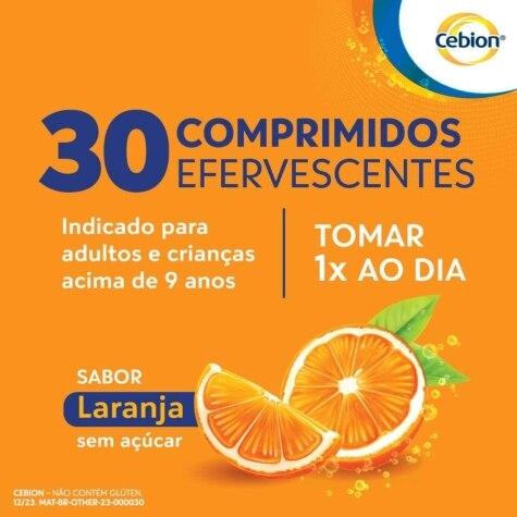 Cebion 1g Sabor Laranja 30 Comprimidos Efervescentes - Imagem 3