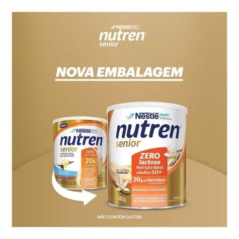 Complemento Alimentar Nutren Senior Zero Lactose Sabor Baunilha 740g - Imagem 8