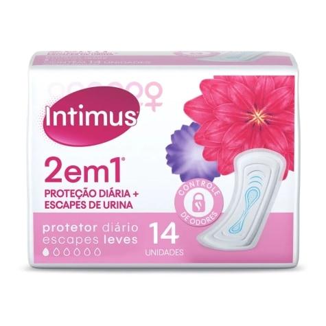 Protetor Diário Intimus 2 em 1 Escapes Leves 14 unidades - Imagem 1