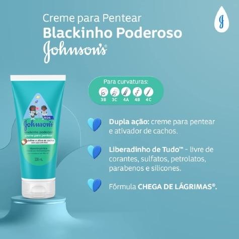 Creme para Pentear Johnson & Johnson Kids Blackinho Poderoso 200ml - Imagem 2