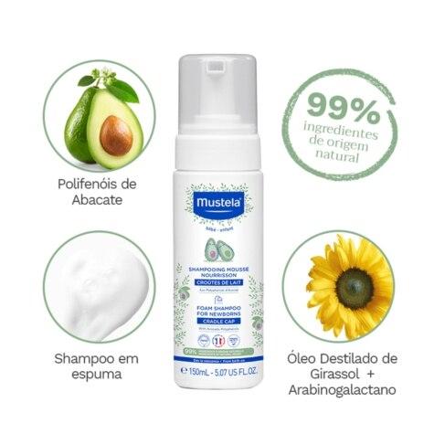 Shampoo Mustela Mousse Recém Nascido 150ml - Imagem 5