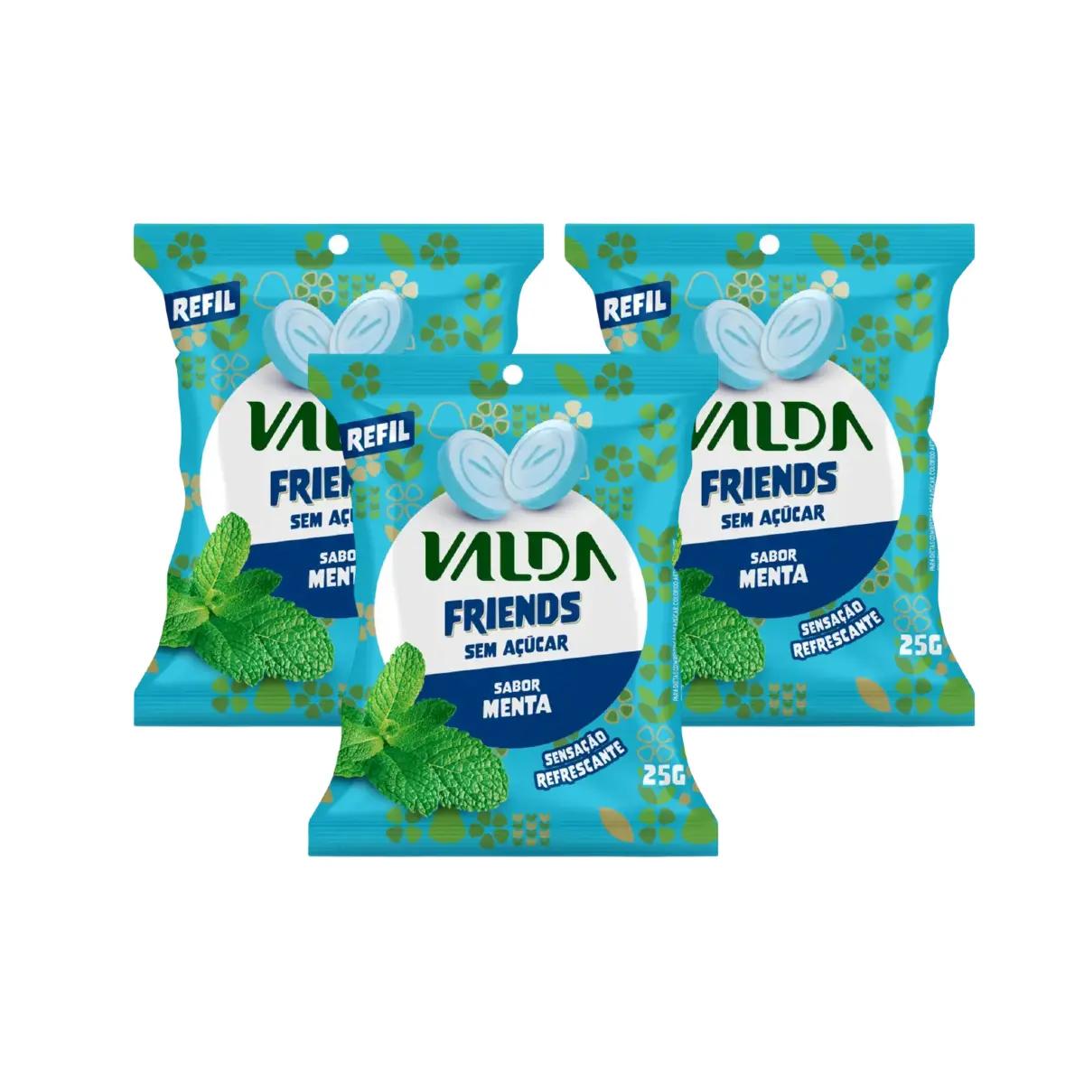 3 Unidades Pastilhas Valda Friends Classic Sem Açúcar 25g - Imagem 1
