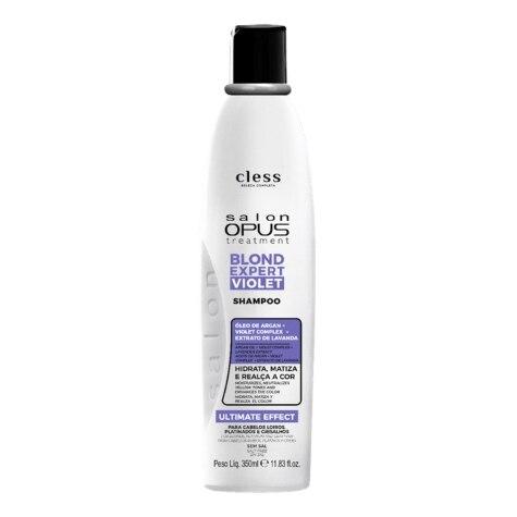Shampoo Salon Opus Blond Expert Violet Cabelos Loiros 350ml - Imagem 1
