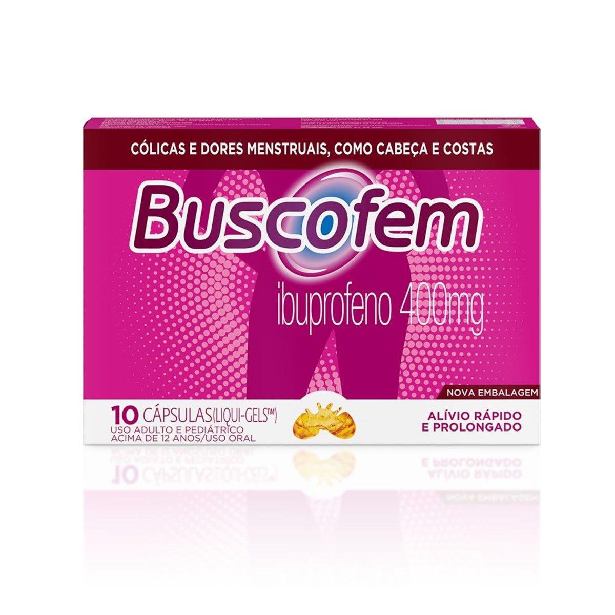 Buscofem 400mg 10 Cápsulas - Imagem 1