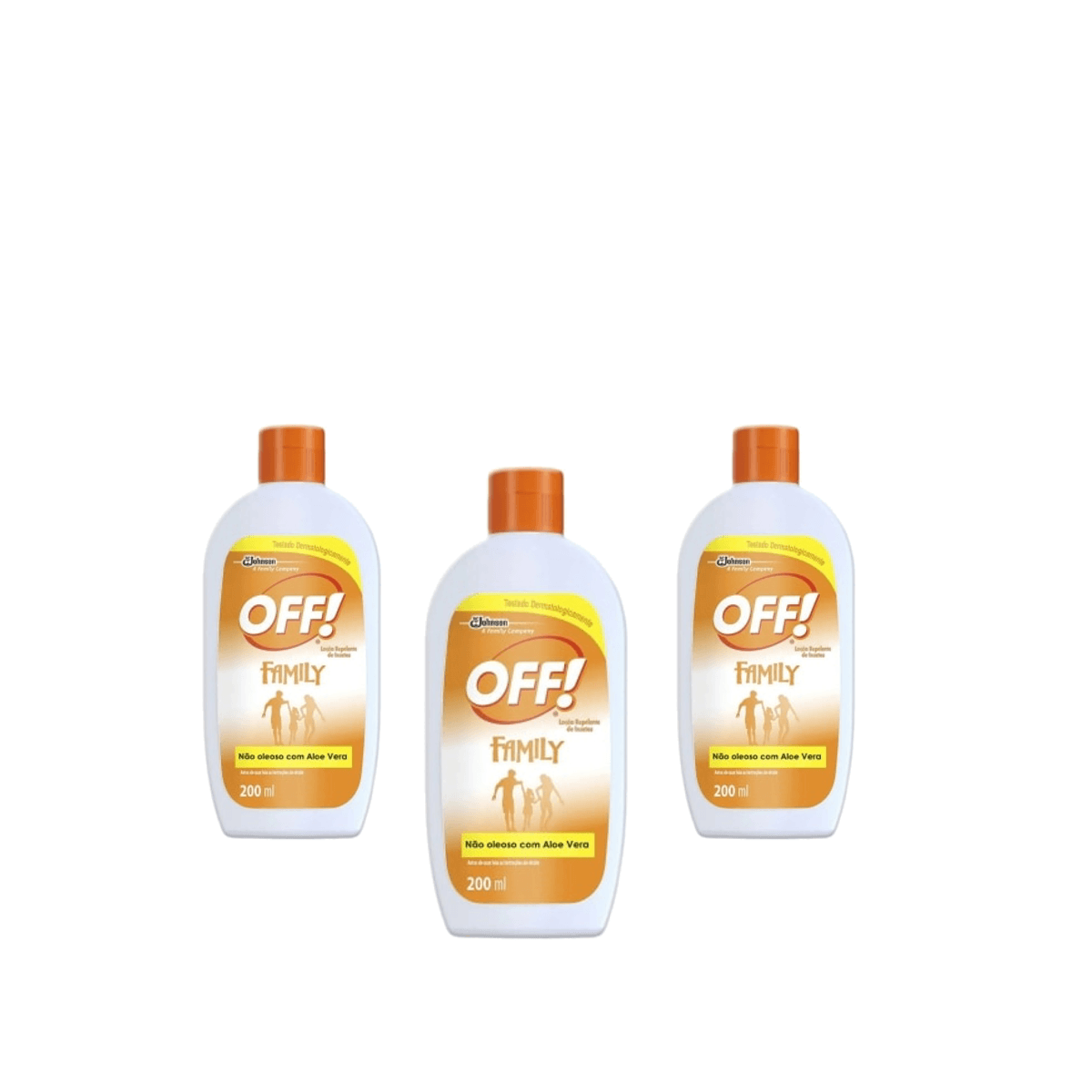 Kit 3 Unidades Repelente Off! Loção Family 200ml - Imagem 1